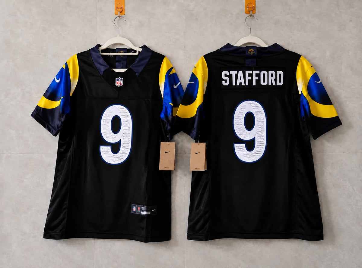 LOS ANGELES RAMS MATTHEW STAFFORD BLACK JERSEY