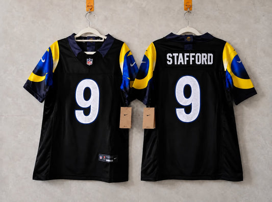 LOS ANGELES RAMS MATTHEW STAFFORD BLACK JERSEY