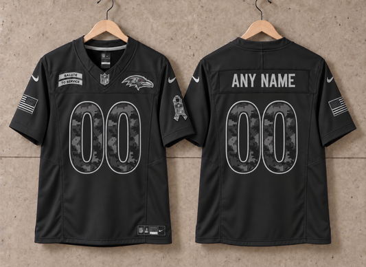 BALTIMORE RAVENS SALUTE SERVICE CUSTOM JERSEY ￼
