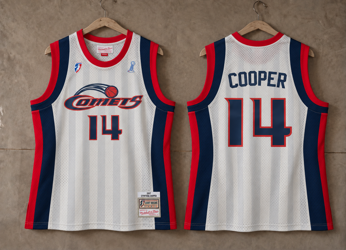 HOUSTON COMETS CYNTHIA COOPER WHITE JERSEY