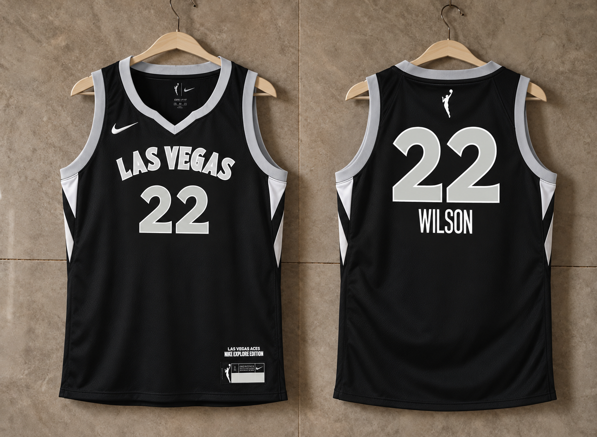 LAS VEGAS ACES AJA WILSON BLACK JERSEY