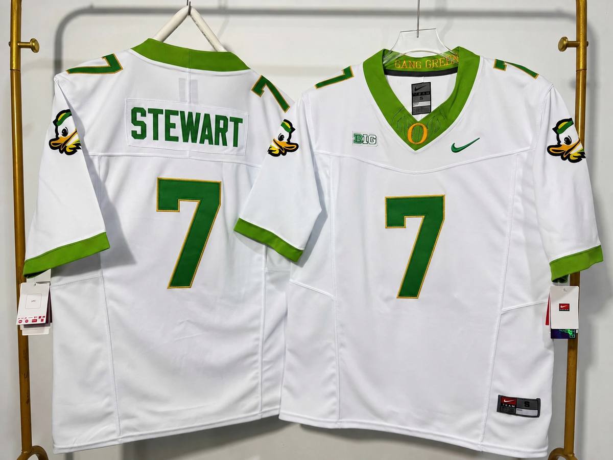OREGON DUCKS EVAN STEWART WHITE JERSEY ￼