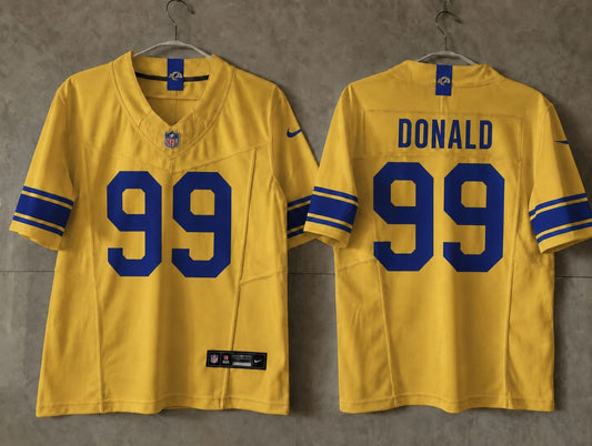 LOS ANGELES RAMS AARON DONALD YELLOW JERSEY