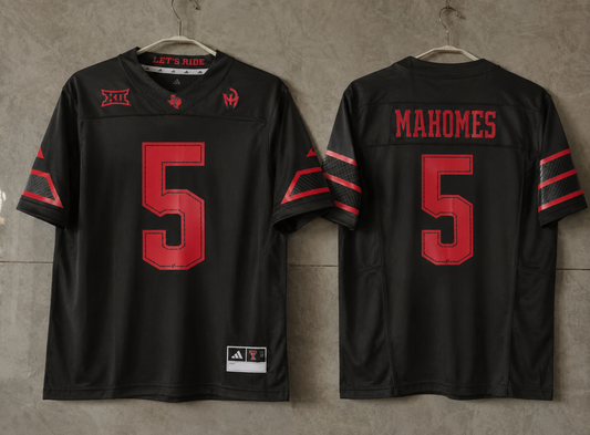 TEXAS TECH RED RAIDERS, PATRICK MAHOMES NEW BLACK JERSEY ￼