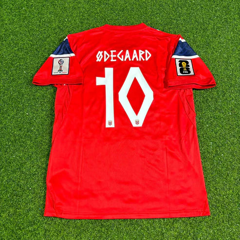 2026 WORLD CUP MARTIN ODETEAM NORWAY RED JERSEY