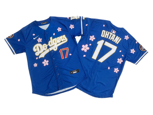 Los Angeles Dodgers Shohei Ohtani blue Japanese jersey