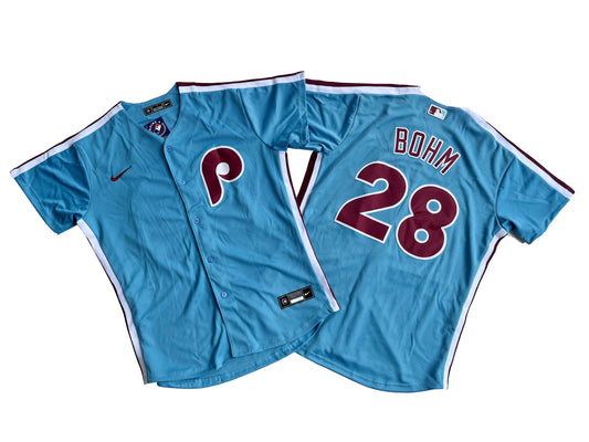 PHILADELPHIA PHILLIES ALEC BOHM BLUE JERSEY