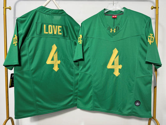 NOTRE DAME FIGHTING IRISH JEREMIYAH LOVE GREEN JERSEY