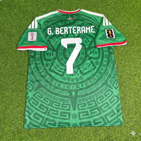 2026 WORLD CUP GERMAN BERTERAME TEAM MEXICO GREEN JERSEY