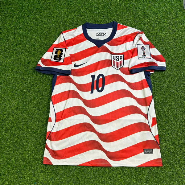 2026 WORLD CUP CHRISTIAN PULISIC TEAM USA WHITE AND RED JERSEY
