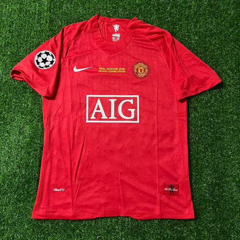 Cristiano Ronaldo Manchester United Champions League Final Moscow 2008 Retro Red Jersey