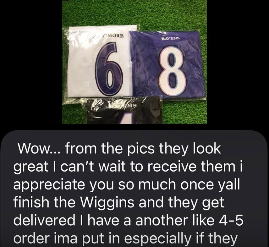 Photo sent by a Cruxchristi customer after their jersey arrived