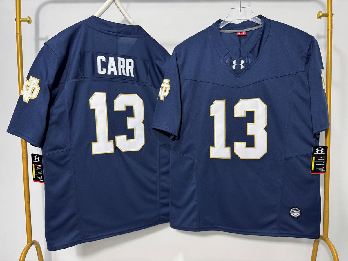 NOTRE DAME FIGHTING IRISH CJ CARR BLUE JERSEY