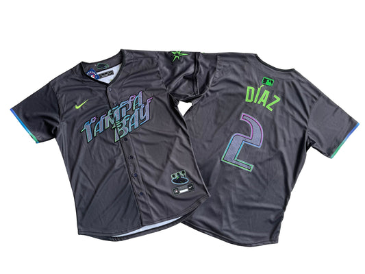 TAMPA BAY RAYS YANDY DIAZ BLACK JERSEY