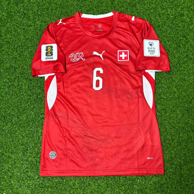 2026 WORLD CUP DENIS ZAKARIA TEAM SWITZERLAND RED JERSEY
