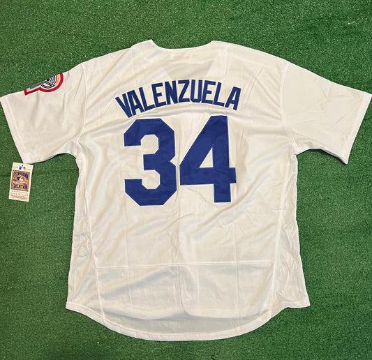 Fernando Valenzuela White Los Angeles Dodgers Jersey