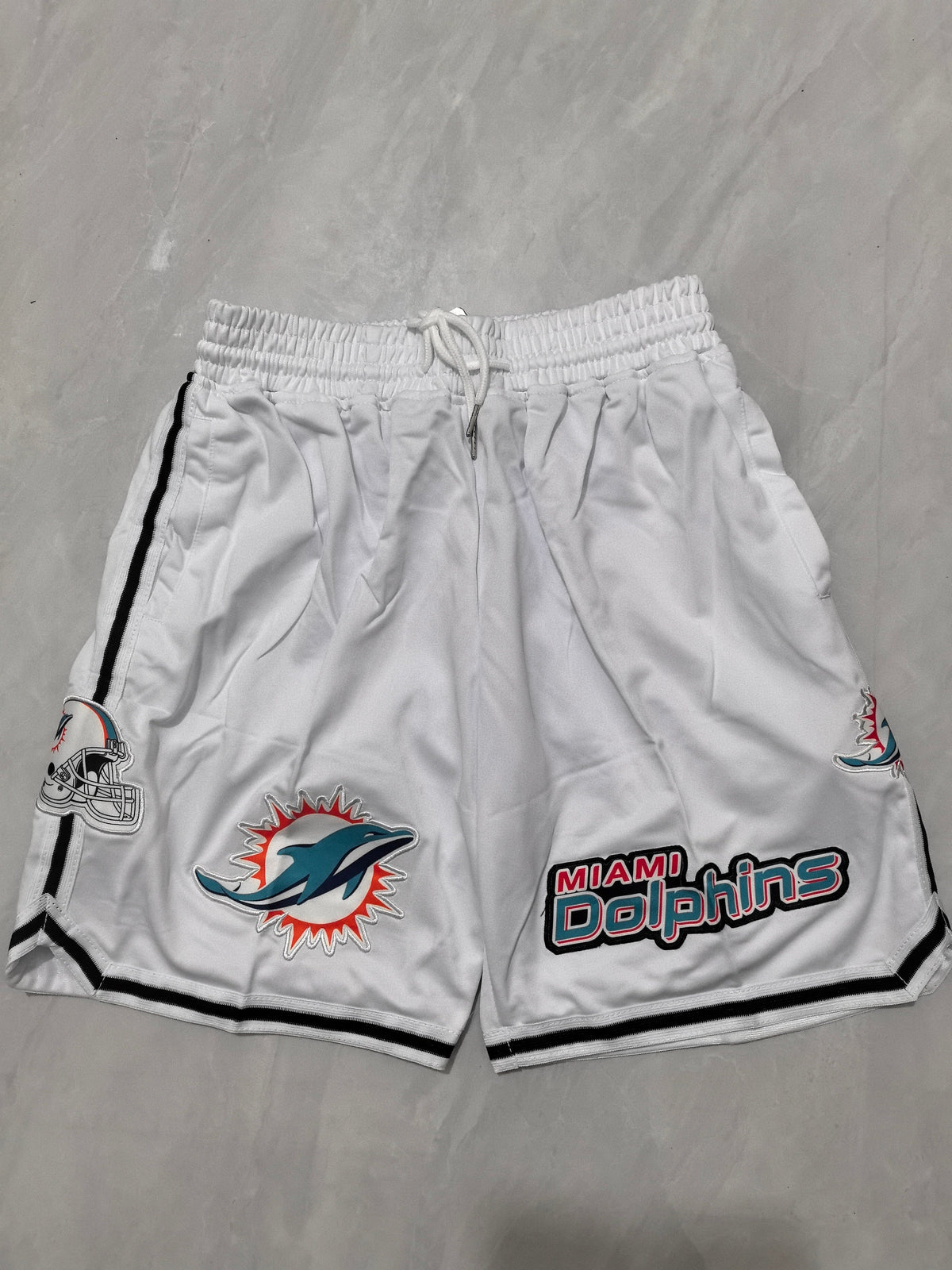 MIAMI DOLPHINS WHITE SHORTS