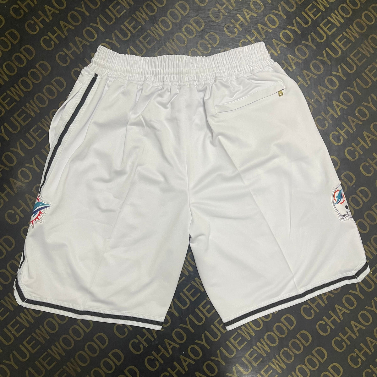 MIAMI DOLPHINS WHITE SHORTS