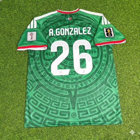 2026 WORLD CUP ARMANDO GONZALEZ TEAM MEXICO GREEN JERSEY