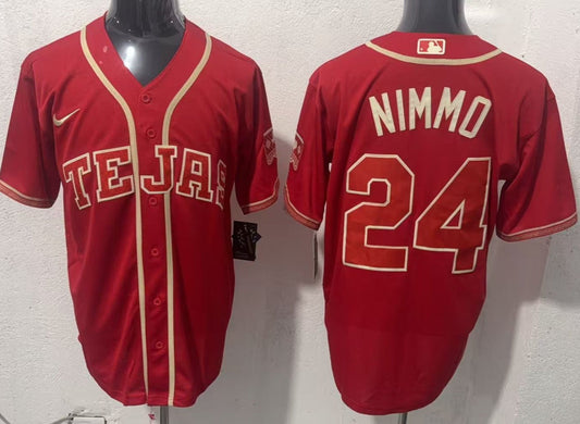 Brandon Nimmo Tejas Rangers Baseball Jersey