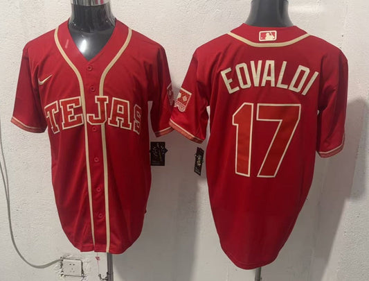Nathan Eovaldi Tejas Rangers Baseball Jersey