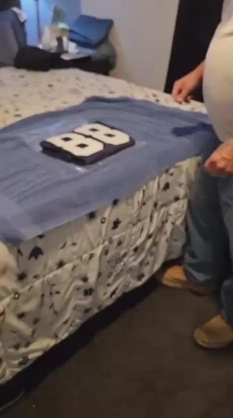 A Cruxchristi customer unboxing a Cowboys Lamb 88 jersey