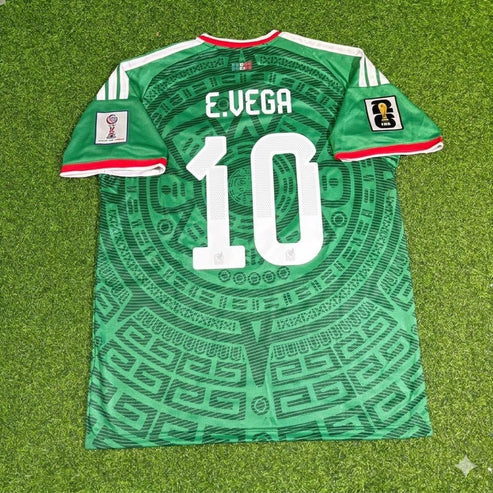2026 WORLD CUP ERNESTO ALEXIS VEGA TEAM MEXICO GREEN JERSEY